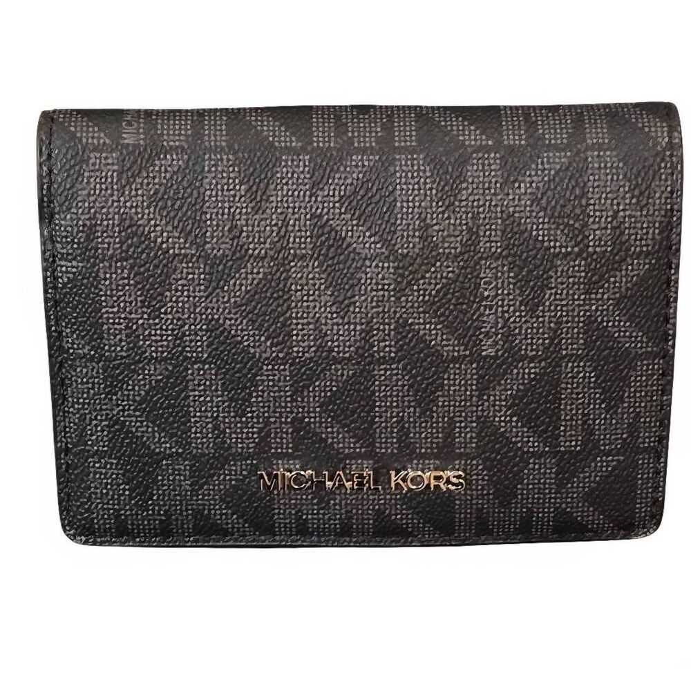 Michael Kors Jet Set Medium Fold-Over Logo Wallet - Picture 2 of 13
